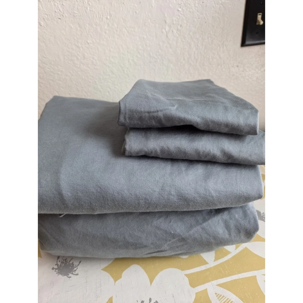 Casaluna 100% Supima Cotton Sheets Full Teal Green 1 Flat 1 Fitted 2 Pillowcases
